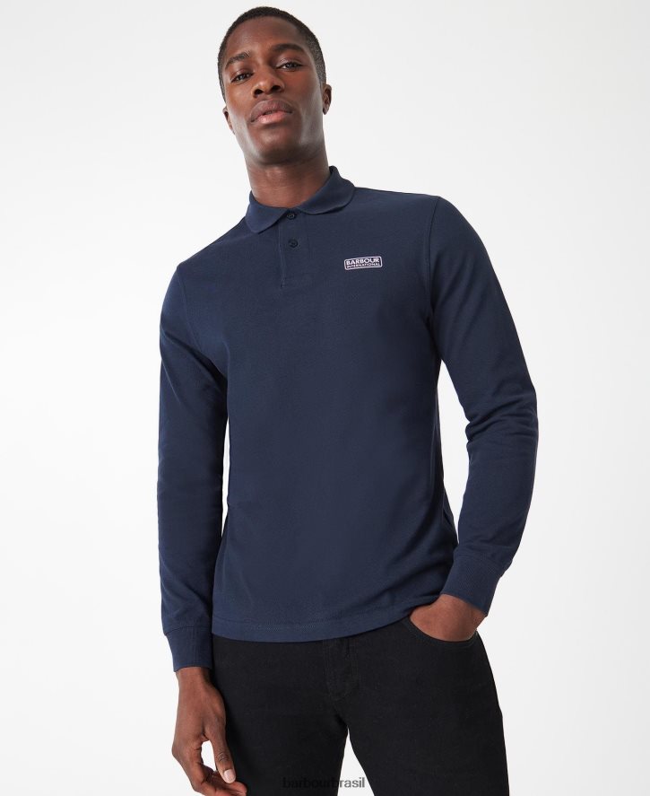 roupas Barbour camisa polo manga longa preto homens NH4442663