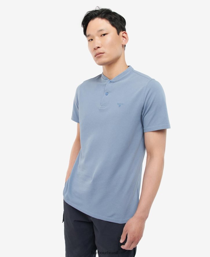 roupas Barbour camisa polo marrom névoa homens NH4442719