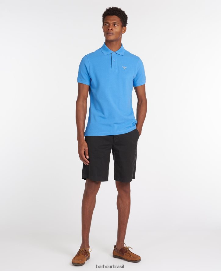 roupas Barbour camisa polo piquê tartan corrida verde homens NH4442598