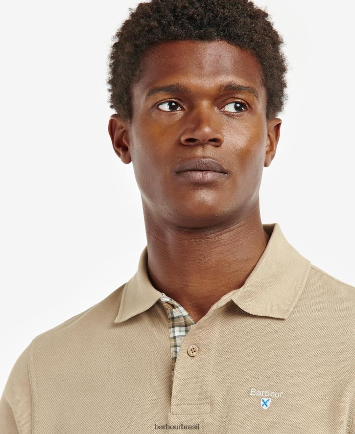 roupas Barbour camisa polo piquê tartan sky marl/vestido homens NH4442600
