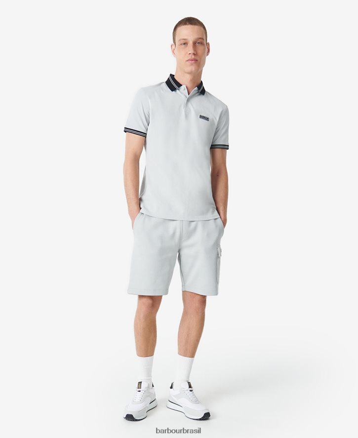 roupas Barbour camisa polo rastreador azul desbotado homens NH4442643