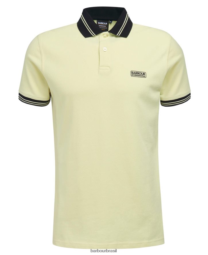 roupas Barbour camisa polo rastreador azul desbotado homens NH4442657