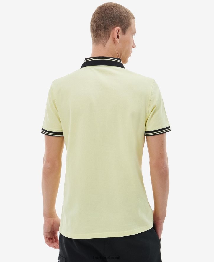 roupas Barbour camisa polo rastreador azul desbotado homens NH4442657