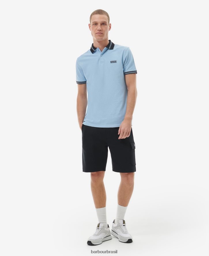 roupas Barbour camisa polo rastreador azul desbotado homens NH4442670