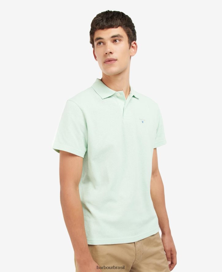 roupas Barbour camisa polo ryde hortelã empoeirada homens NH4442697