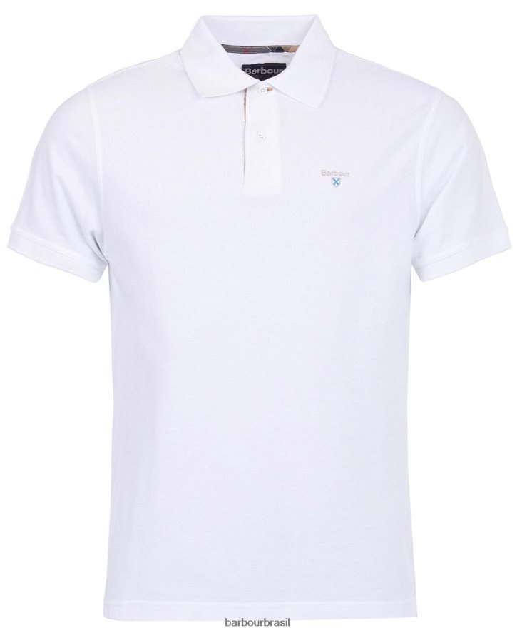 roupas Barbour camisa polo xadrez piquê Margarida cinzenta homens NH4442551