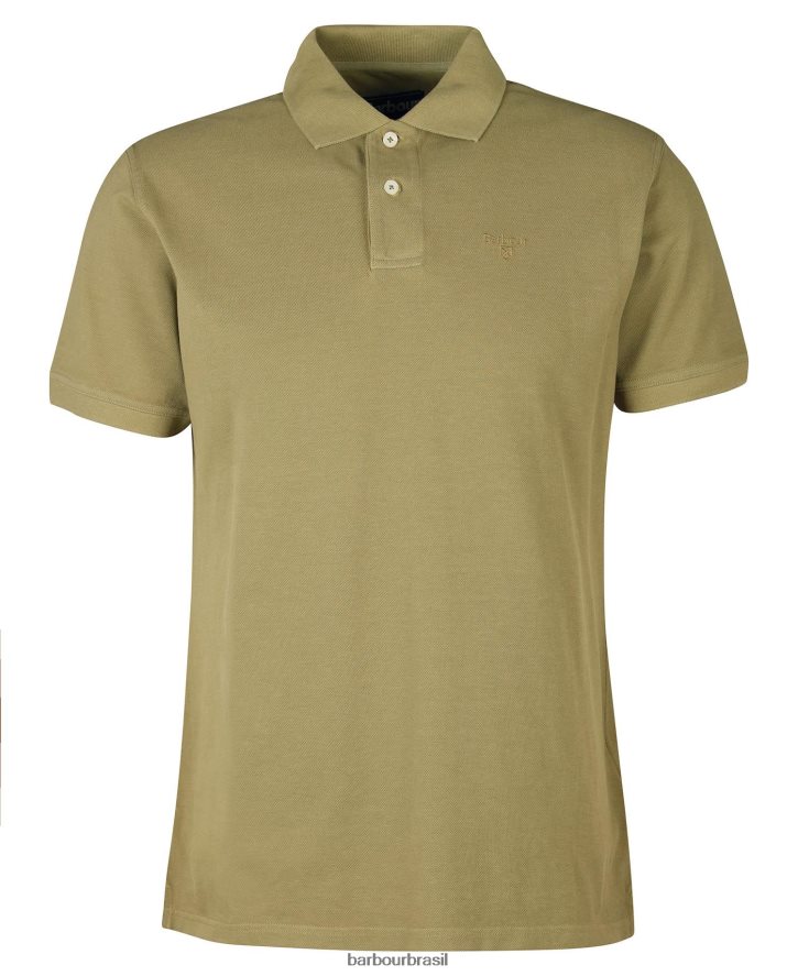 roupas Barbour lavar camisa polo esportiva sal rosa homens NH4442667