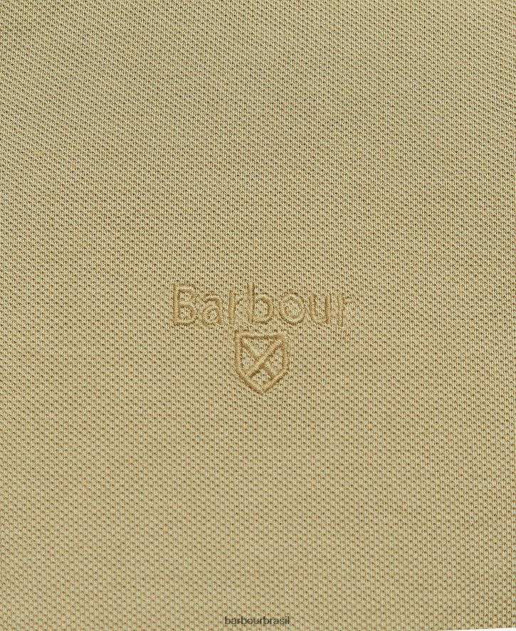 roupas Barbour lavar camisa polo esportiva sal rosa homens NH4442667