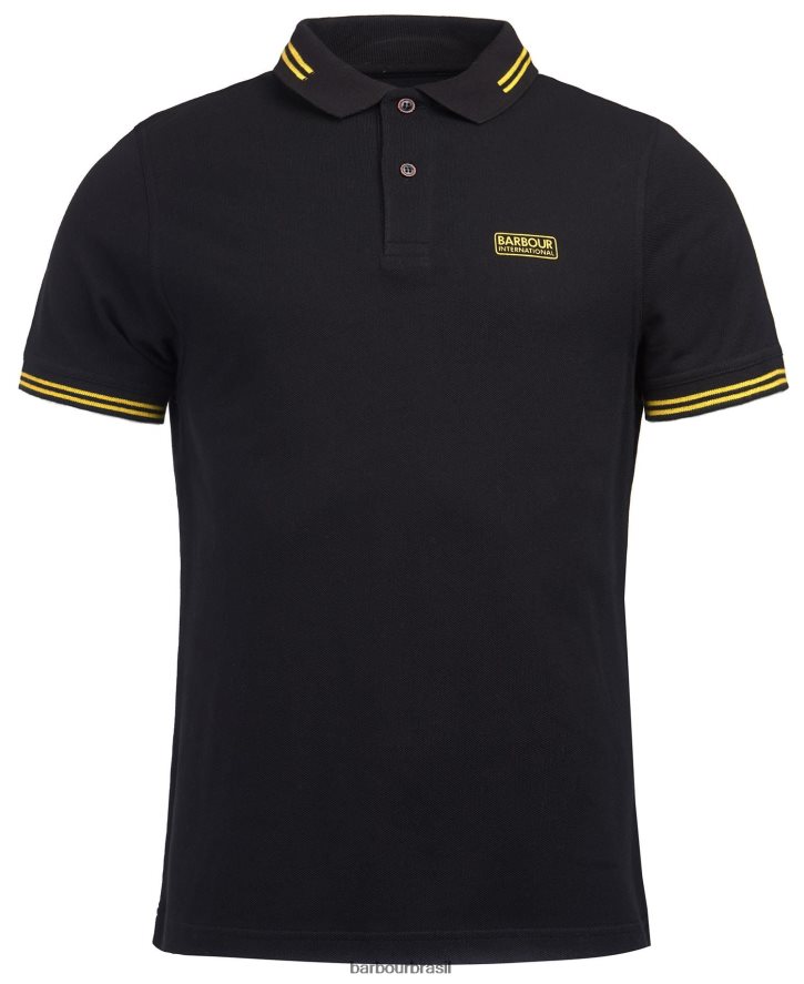 roupas Barbour polo com ponta essencial internacional casca de mostarda homens NH4442623