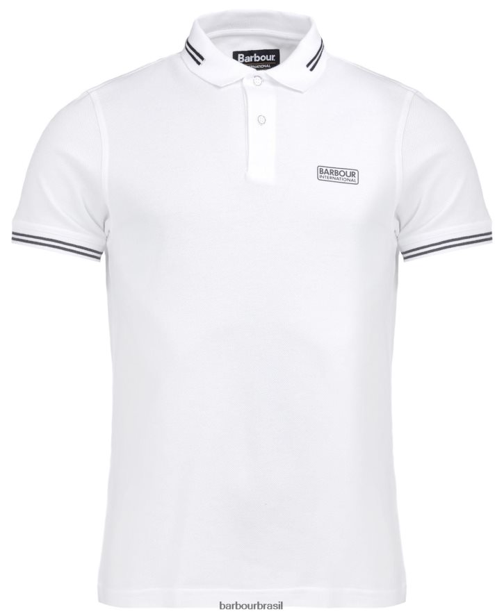 roupas Barbour poloshirt internacional essencial com ponta branco homens NH4442571