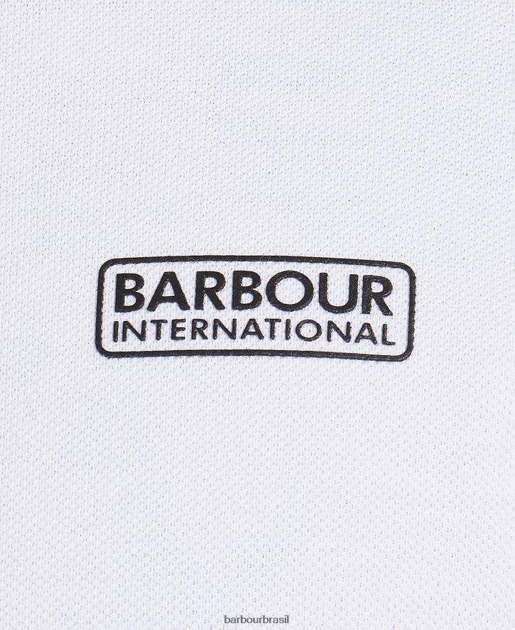 roupas Barbour poloshirt internacional essencial com ponta branco homens NH4442571