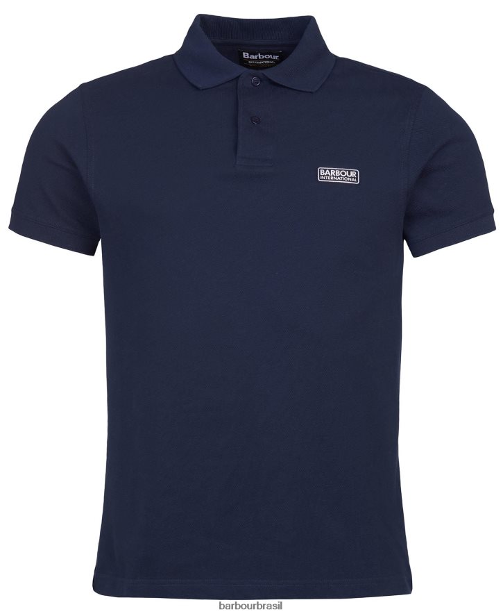 roupas Barbour poloshirt internacional internacional essencial azul profundo homens NH4442596