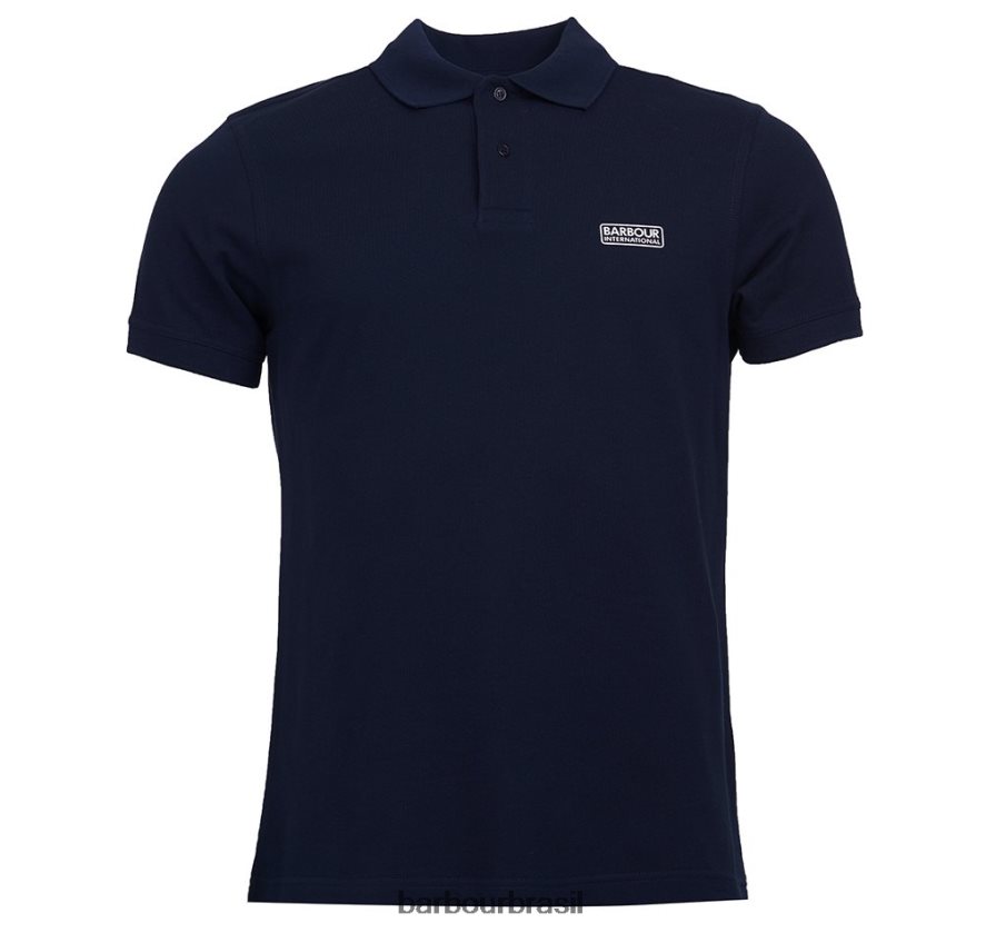 roupas Barbour poloshirt internacional internacional essencial azul profundo homens NH4442596