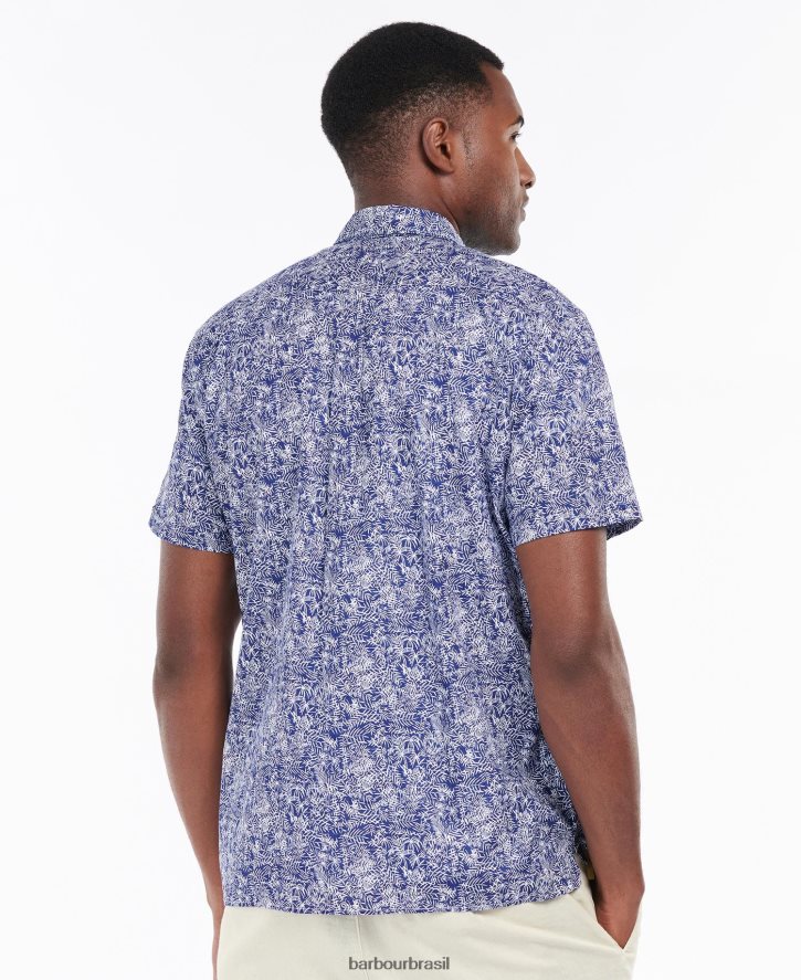 roupas Barbour braithwaite camisa de verão de manga curta azeitona empoeirada homens NH4442313