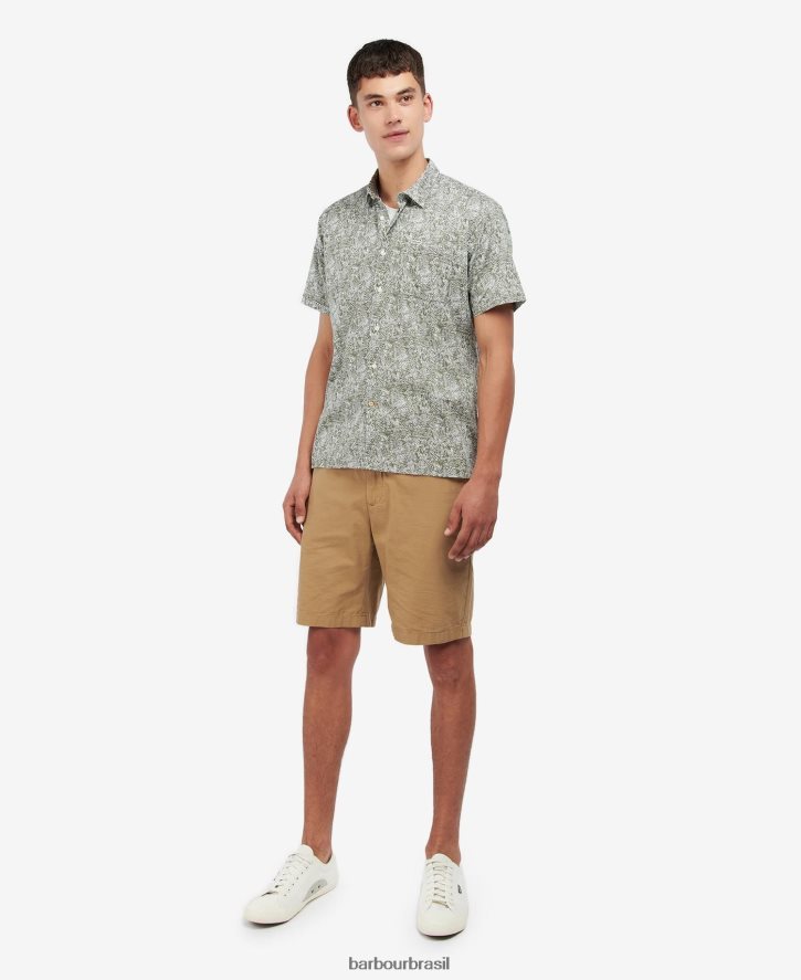roupas Barbour braithwaite camisa de verão de manga curta azul escuro homens NH4442503