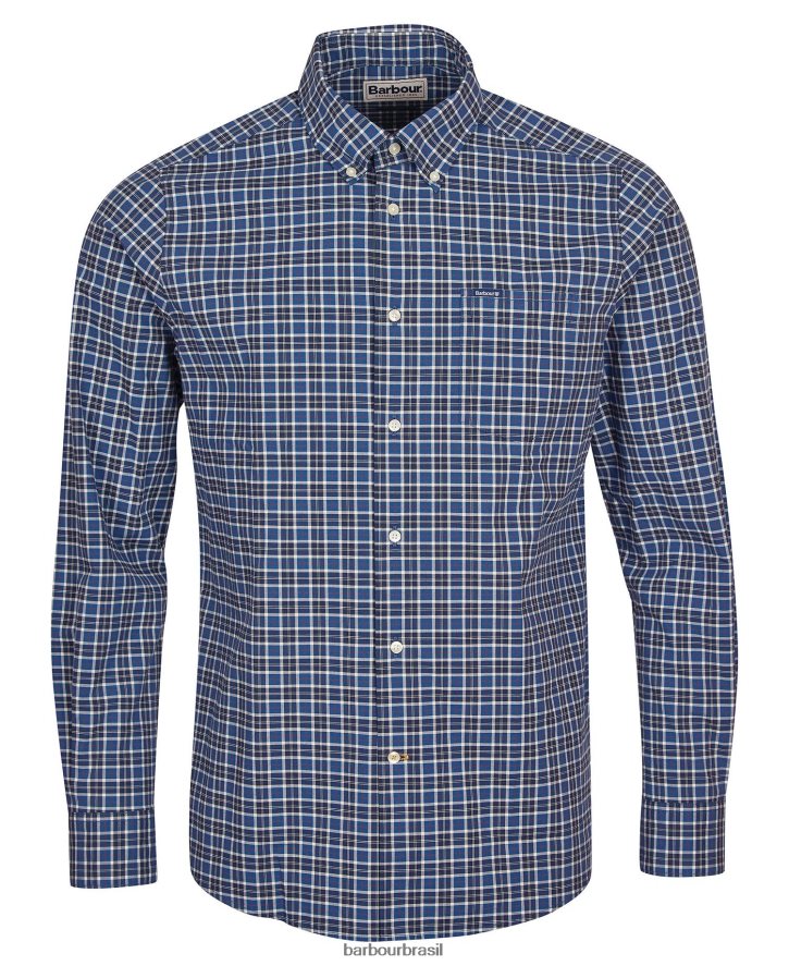roupas Barbour camisa alfaiataria lomond Tartan da meia-noite homens NH4442329