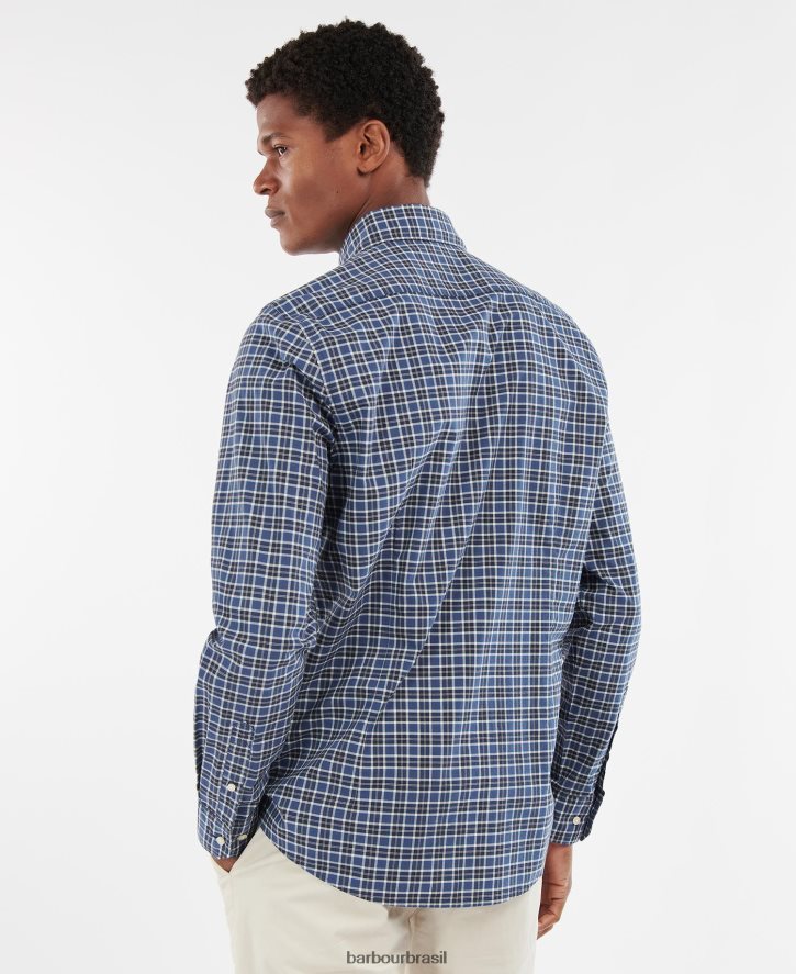 roupas Barbour camisa alfaiataria lomond Tartan da meia-noite homens NH4442329