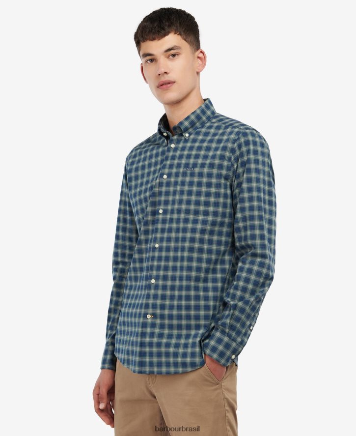 roupas Barbour camisa alfaiataria lomond tartan de areia homens NH4442339