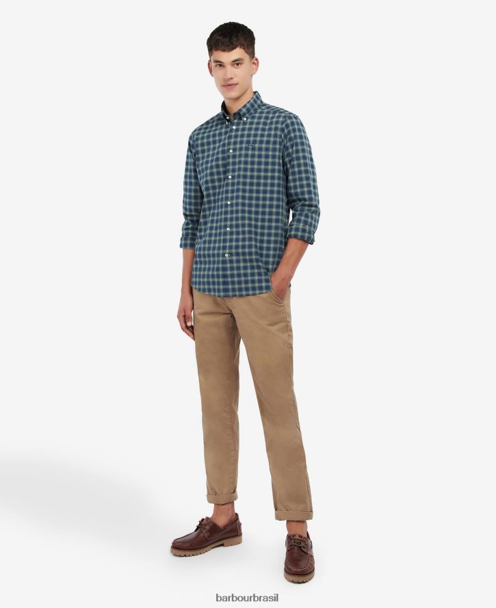 roupas Barbour camisa alfaiataria lomond tartan de areia homens NH4442339