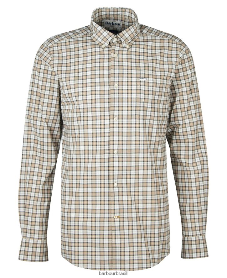 roupas Barbour camisa alfaiataria lomond tartan de areia homens NH4442449