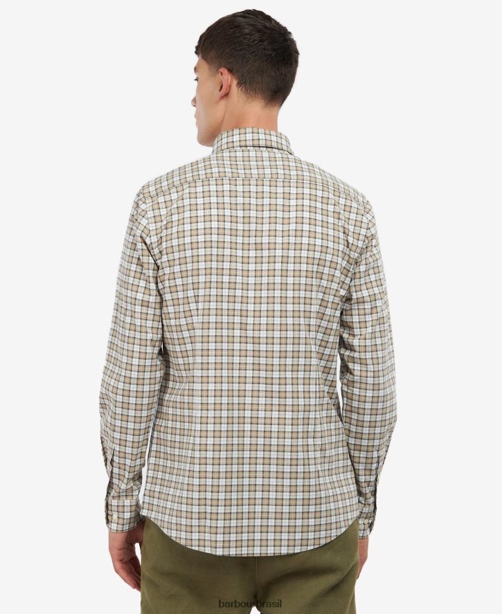 roupas Barbour camisa alfaiataria lomond tartan de areia homens NH4442449