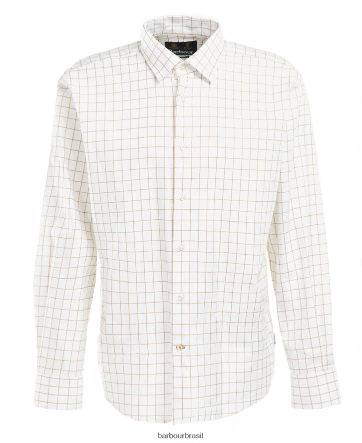 roupas Barbour camisa ativa do país hanstead céu homens NH4442321