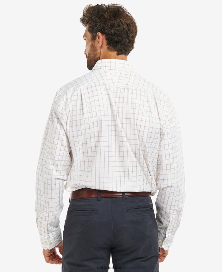 roupas Barbour camisa ativa do país hanstead céu homens NH4442321