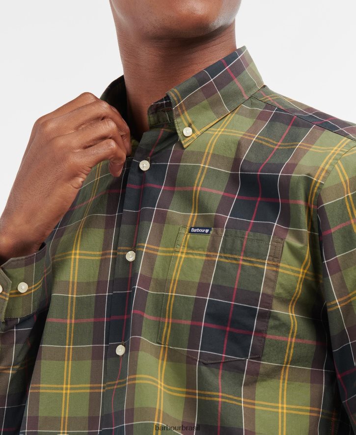 roupas Barbour camisa de alfaiataria kipford vestido xadrez homens NH4442398