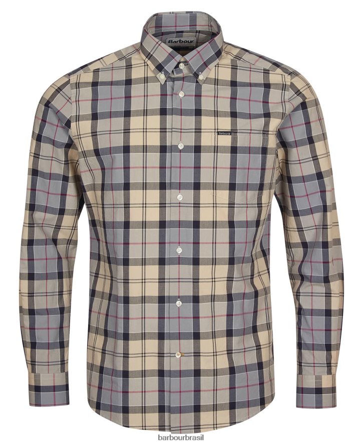 roupas Barbour camisa de alfaiataria kipford vestido xadrez homens NH4442425