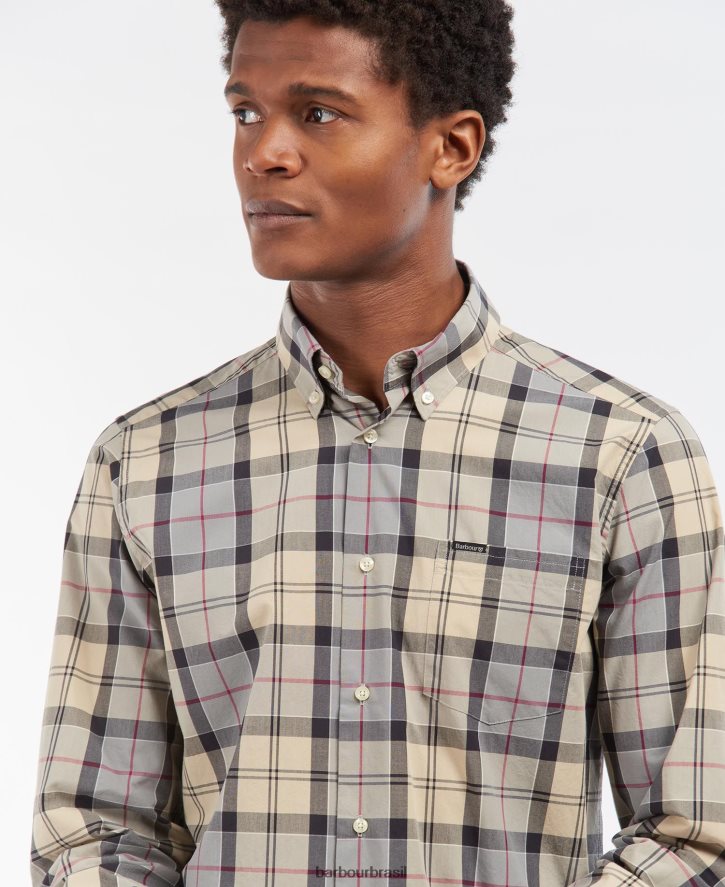 roupas Barbour camisa de alfaiataria kipford vestido xadrez homens NH4442425