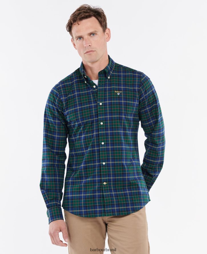roupas Barbour camisa de alfaiataria xadrez oxbridge hera de verão homens NH4442347