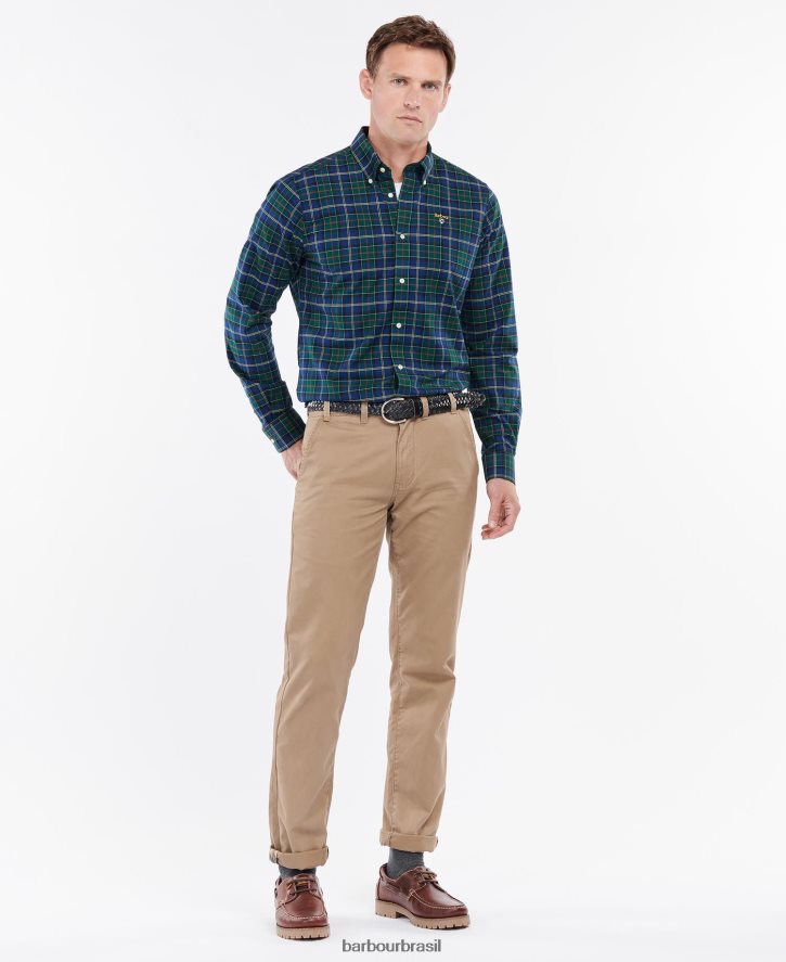 roupas Barbour camisa de alfaiataria xadrez oxbridge hera de verão homens NH4442347