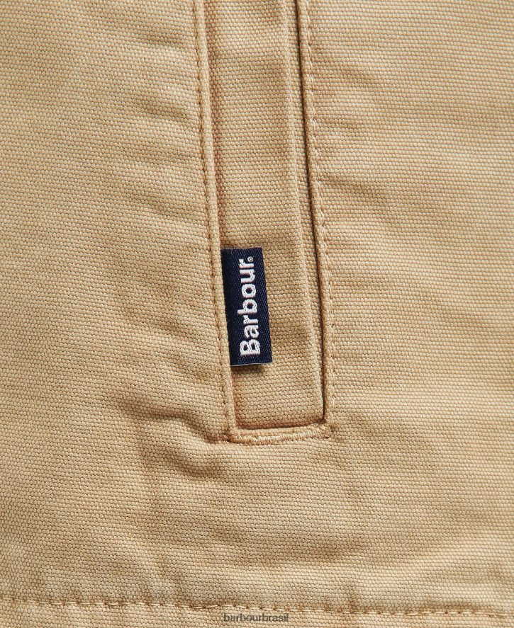 roupas Barbour camisa de algodão lavada azeitona branqueada homens NH4442296