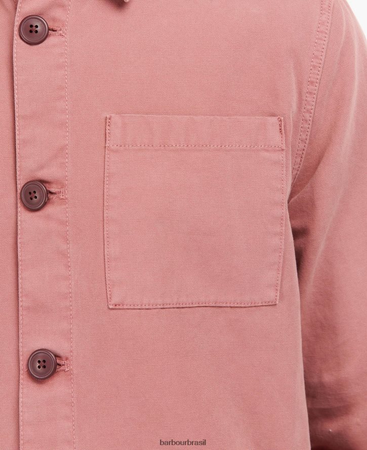 roupas Barbour camisa de algodão lavada azeitona branqueada homens NH4442300