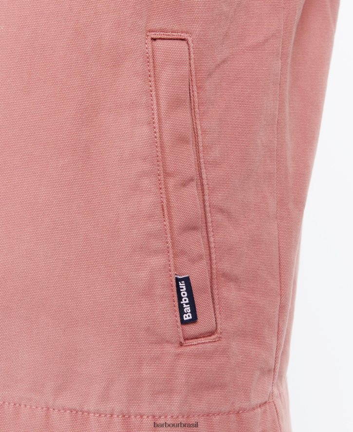 roupas Barbour camisa de algodão lavada azeitona branqueada homens NH4442300