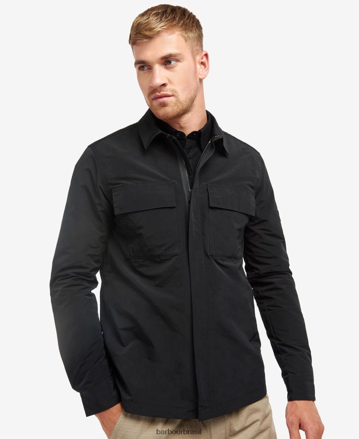 roupas Barbour camisa de cilindro preto clássico homens NH4442510