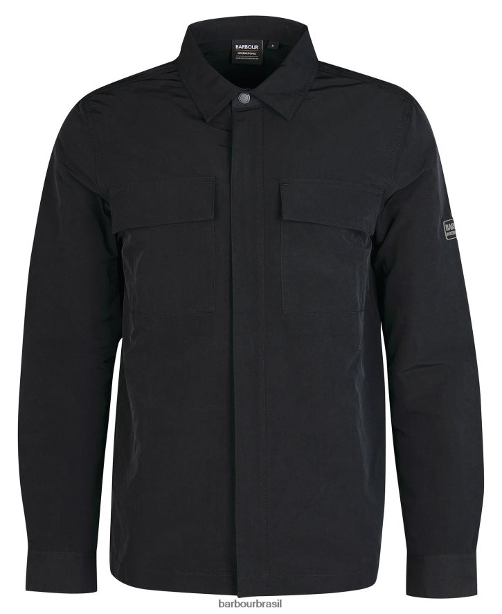 roupas Barbour camisa de cilindro preto clássico homens NH4442510