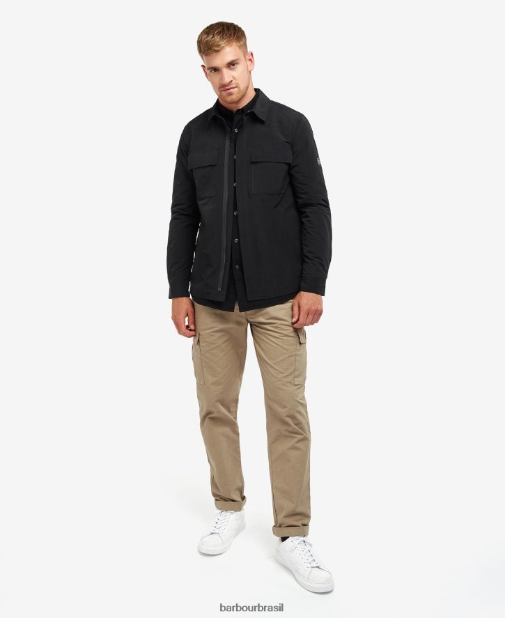 roupas Barbour camisa de cilindro preto clássico homens NH4442510