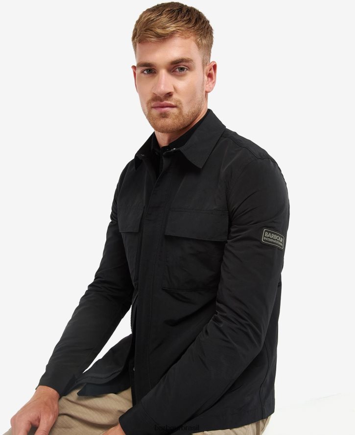 roupas Barbour camisa de cilindro preto clássico homens NH4442510