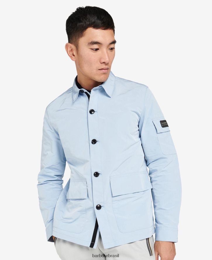 roupas Barbour camisa de circuito cambraia azul homens NH4442304