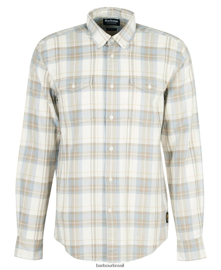 roupas Barbour camisa de freio névoa amarela homens NH4442461