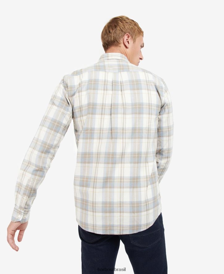 roupas Barbour camisa de freio névoa amarela homens NH4442461