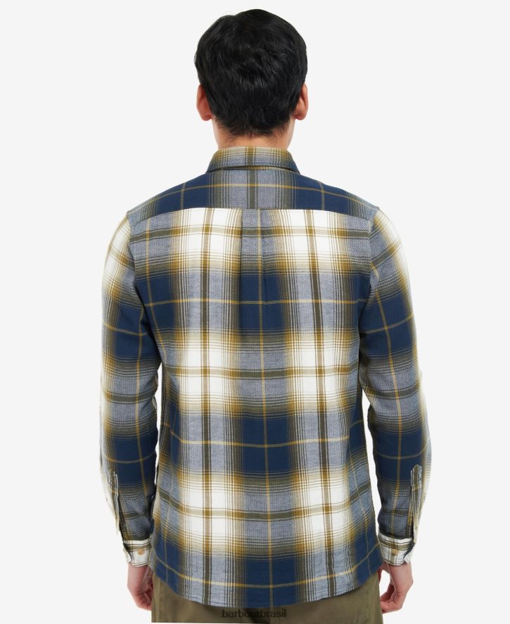 roupas Barbour camisa de haversthwaite marinho clássico homens NH4442473