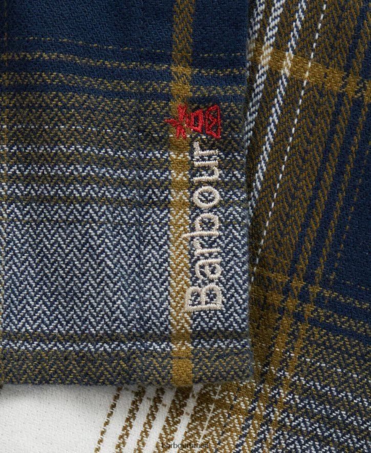 roupas Barbour camisa de haversthwaite marinho clássico homens NH4442473
