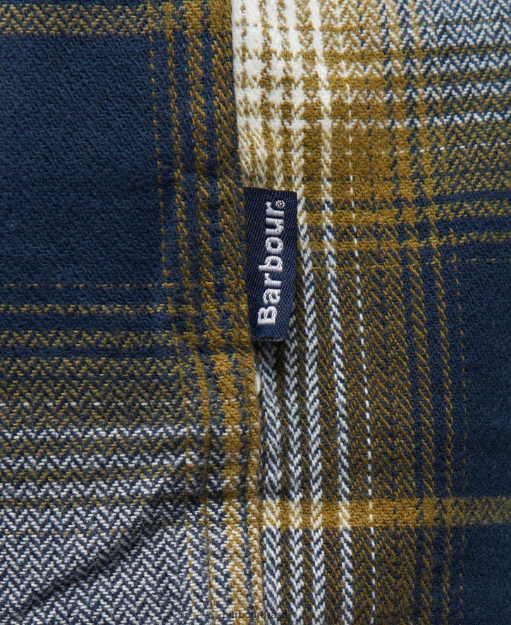 roupas Barbour camisa de haversthwaite marinho clássico homens NH4442473