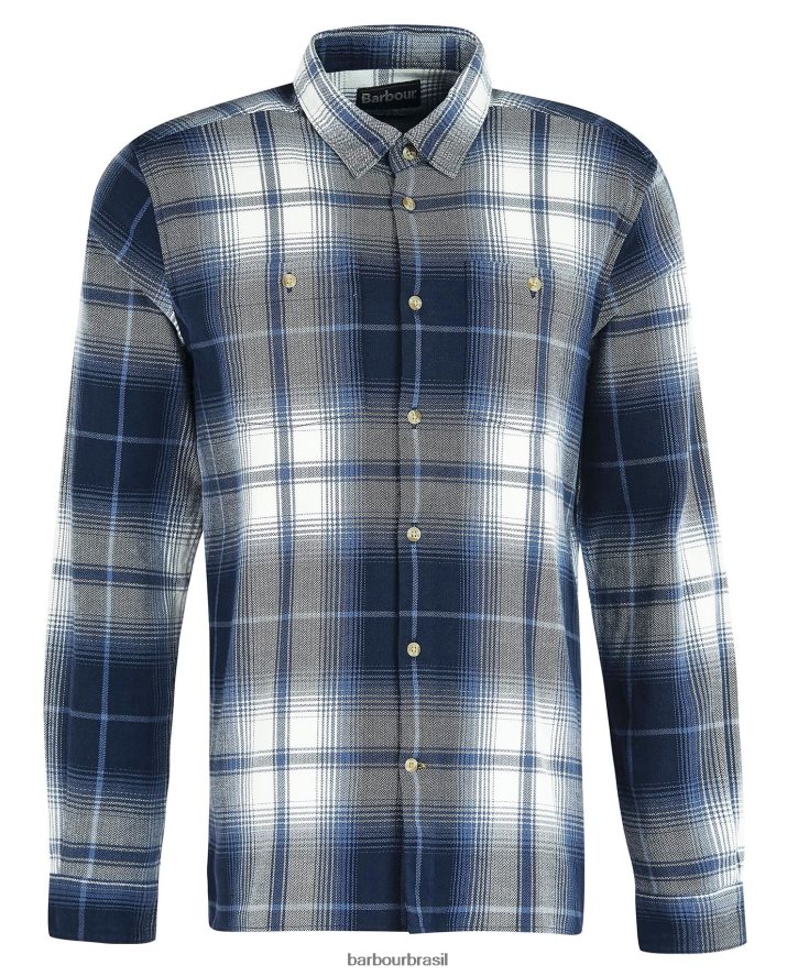 roupas Barbour camisa de haversthwaite marinho clássico homens NH4442529