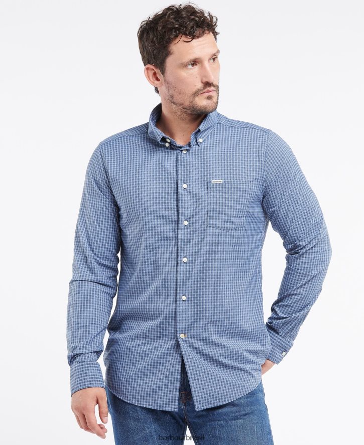 roupas Barbour camisa de performance grove Oliva homens NH4442367