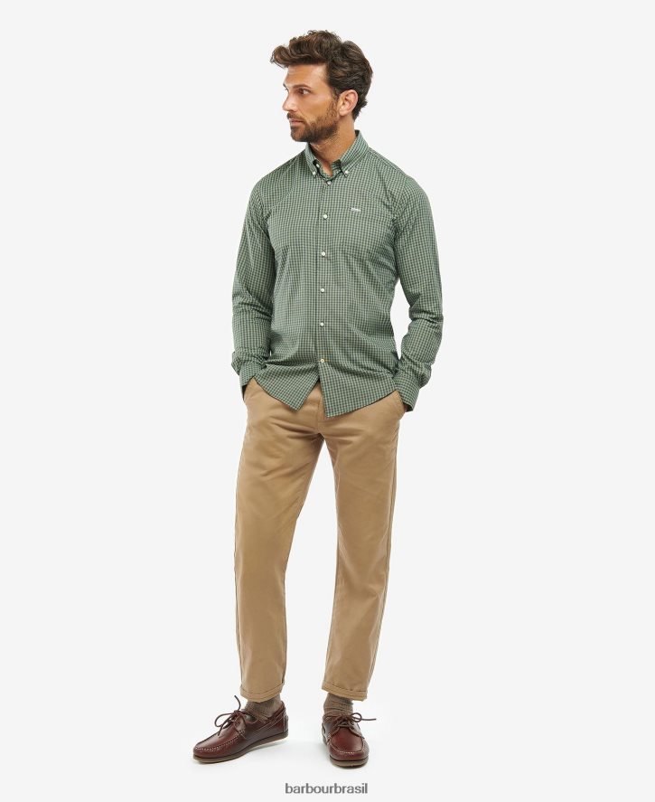 roupas Barbour camisa de performance grove marinha homens NH4442284