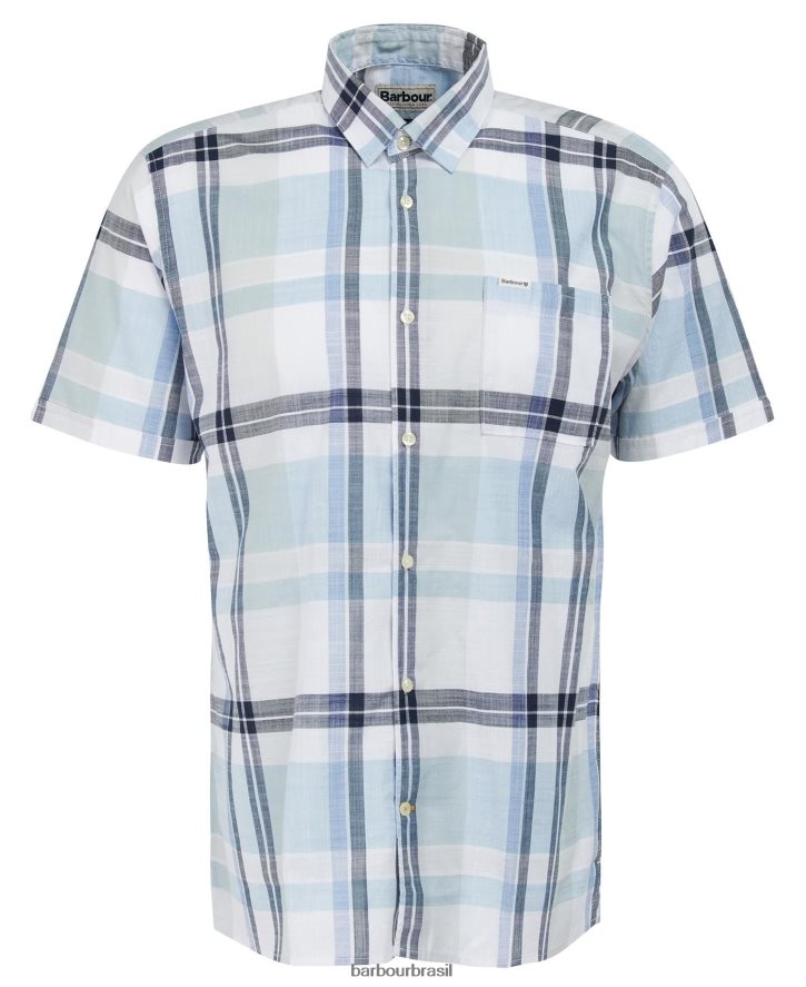 roupas Barbour camisa de verão birdforth giz azul homens NH4442385