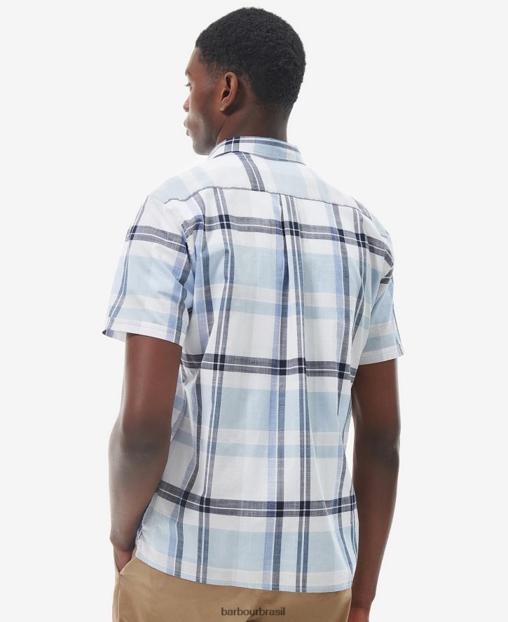 roupas Barbour camisa de verão birdforth giz azul homens NH4442385